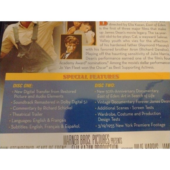 The Complete James Dean Collection DVD Giant East of Eden Rebel 5 Disc Set - Picture 13 of 16